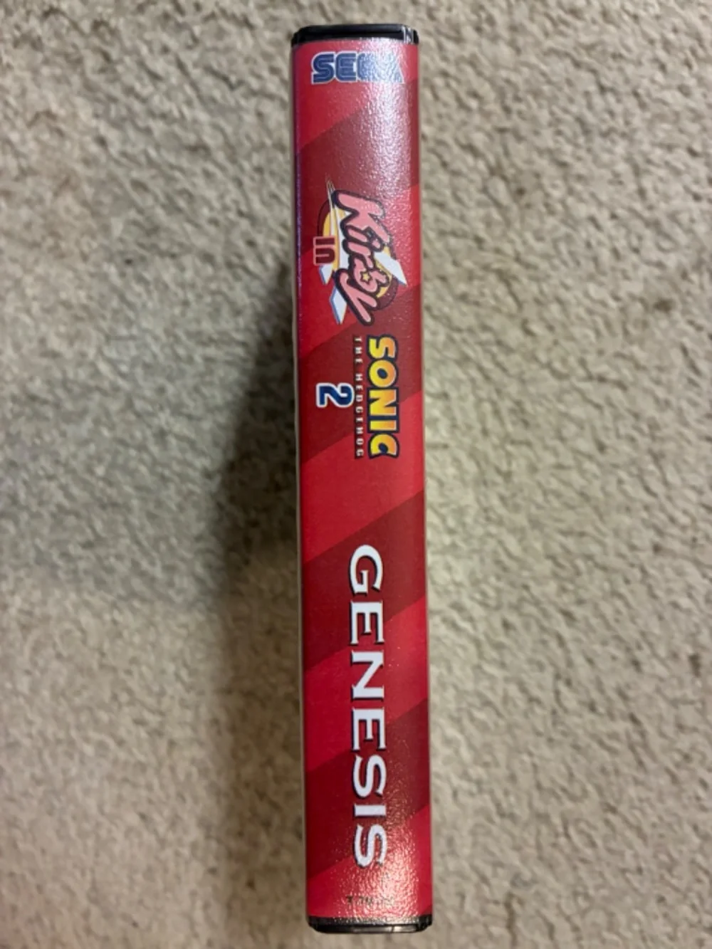 KIRBY IN SONIC THE HEDGEHOG 2 SEGA GENESIS ROMHACK FANMADE HOME-BREW GAME + BOX